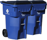 Image of two 90-gallon trash carts.